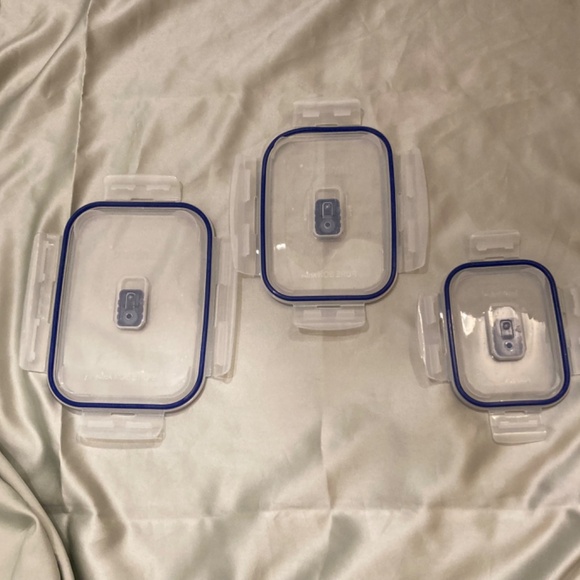 Luminarc Set Of 3 Rectangle Lids For Pure Box Active Glass Storage Containers - Picture 2 of 10